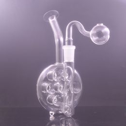 Upgrade glass bong ash catcher Swiss Perc 14mm Percolator dab rig Glass Bongs Pipes with male glass oil burner pipe and smoking pieces