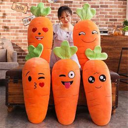 45-110cm Giant Carrot Stuffed Toy Cartoon Plant Carrot Plush toy Cute Simulation Vegetable Carrot Dolls Plush Doll R230828237l