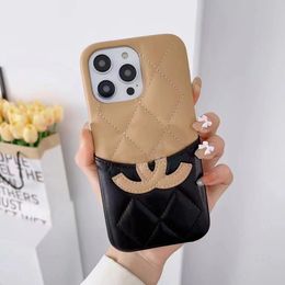 Luxury Leather Wallet Cover Case with cute card case for iPhone 15 Pro Max, 14 Pro, 13, 12, 11, X, R, XL, and XS Series