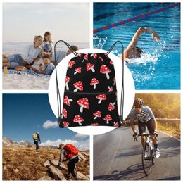 Gift Wrap Cartoon Mushrooms Dstring Backpack String Bag Sackpack For Gym Shop Beach Sport Yoga Drop Delivery Otozm