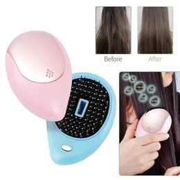 Portable Electric Hair Ionic Brush Hair Straightener Brush Negative Ion Hair Comb Anti-static Massager Straightening Hair Comb