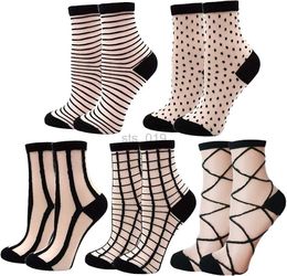 Sexy Socks Women's and Girls' Transparent Mesh Socks Ultrathin Lace Fishing Net Perspective Ankle Socks Novelty Casual Boat Socks P230907