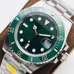 N Top Men Watches Mens Automatic Mechanical Watches 904L 116610LN ETA 3135 movement Ceramic Frame Luminous Diving Watch Shipp3307