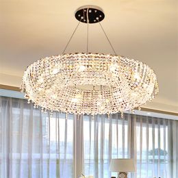 Lampadari di cristallo americani brillanti di lusso LED lampadari moderni luci apparecchio el negozio ristorante salotto lobby lounge appesa332g