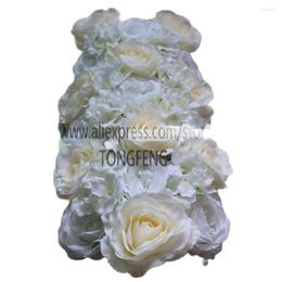 Decorative Flowers Artificial Silk Peony Rose And Hydrangea Arch Flower Wedding Decoration Wall Background 20pcs/lot TONGFENG