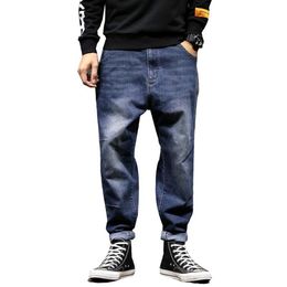 Men's Jeans Mens Harem Pants Fashion Pockets Desinger Loose Fit Baggy Moto Men Stretch Retro Streetwear Relaxed Tapered 42302M