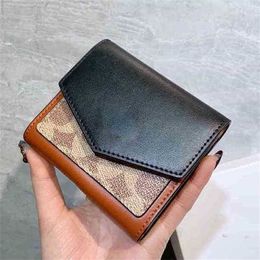 Totes C-Bag Embossing Leather Wallets Bag Designer Short Printing Retro Ins Student Folding Buckle Zero Classic Female Purses 220328