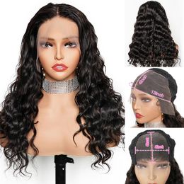 12-28 Inch Loose Deep Wave Lace Front Wig For Women Brazilian Virgin Human Hair Long 13x4 Hd Transparent Lace Frontal Wig Pre-Pluc243n