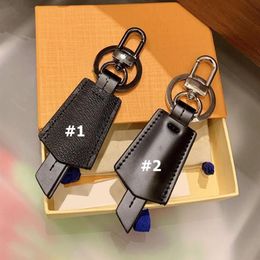 Fashion Black PU Leather Car Key Chain Rings Accessories Keychain Speed Keychains Buckle Hanging Decoration for Bag with Box YSK11271D