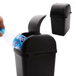 Interior Accessories Car Garbage Can | Mini Trash Bin With Lid Leak Proof And Waterproof Dustbin Universal Organiser Clamshell