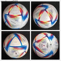 Top quality World Cup 2022 soccer Ball Size 5 high-grade nice match football Ship the balls without air254g