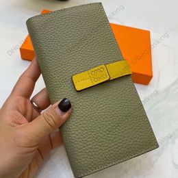 Designer wallet coin purse card bag LOWE men's and women's fashion brand bump Colour buckle money clip high-quality leather multi-card storage bag