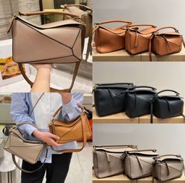 Puzzle Geometry Luxurys Designers Shoulder Bags Fashion Pillow Bag Crossbody Clutch Leather Handbags Messenger Women Tote Handbag Wallet Geometric 10A Girl Stock