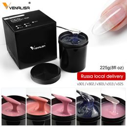 Nail Polish 225g Venalisa Camouflage Soak Off UV LED Gel Art Salon Transparent Self Levelling Cover Builder Extending Clear 230908