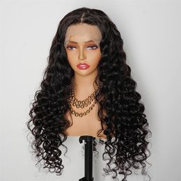 Loose Deep Wave 13x4 Lace Front Wigs Human Hair for Black Women Indian Virgin Human Hair Lace Closure Wigs with Baby Hair T Part 304A