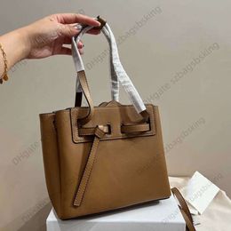 High-end brand Handbag Tote Bags Lowwe Women's Leather bow drawstring Mini Shopping Handbag Handheld multi-functional stylish crossbody bag