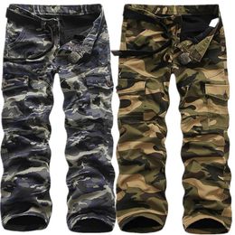 classic style high quality cotton winter new fleece overalls mens camouflage trousers long trousers man cargo pants2183