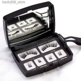 False Eyelashes Magnet False Eyelashes Four Small Clusters of Iron Magnet Magnetic Eyelashes Acrylic Suit with Tweezers Q230908