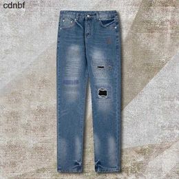 Men's Jeans High Street Destroyed Ripped Retro Patchwork Punk Hip Hop Pants Streetwear Men Women Baggy For