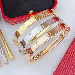 High end screwdriver cuff bangle bracelet fashion designer men's and women's cuffs silver bracelet 18K gold gift 316L st278q