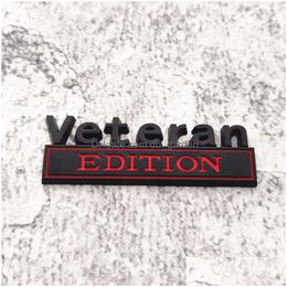 Party Favor Veteran Metal Car Sticker Personalize Tailgate Trim Badges Alloy Leaf Board Drop Delivery Home Garden Festive Sup Dhgarden Dht1Y