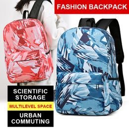 Men Women Leaves Leaf Nature Backpack Teenage Laptop School Bag Jungle Tropical Plant Large Capacity Rucksack R230908