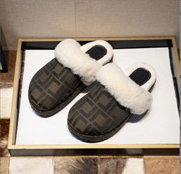 Designers Slippers Slides Sandals Girl Flip Flop Slipper winter Slide Women Ladies Wool Fur Fluffy Furry Warm Letters Comfortable Fuzzy size36-42 FD63