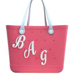 Shoe Parts Accessories Letters Charms For Bogg Bag Decorative Lettering 3D Alphabet Personalize Diy Rubber Beach Tote Drop Delivery Otrs7