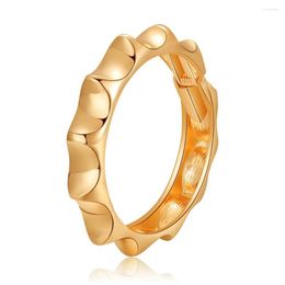 Bangle Beautiful Sunflower Shape Gold Color Round Good Smooth Minimalist Bracelets Fashion Jewelry Accessories For Women Girls