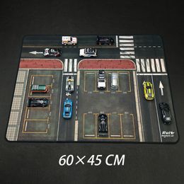 Diecast Model car 1 64Scale Model Large Road Scene Parking Lot Mat For Diecast Car Vehicle Toy Scene Display Simulation Scene Mouse Pad Collection 230908