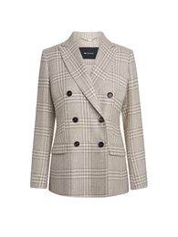 Kiton Top-quality Womens Coats Winter Beige Check Double-breasted Suit