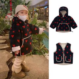 Jackor KS Jaket Panjang Anak Anak Mantel Rompi Bulu Domba Bayi Laki Laki Dan Perempuan Pakaian Luar Hangat Untuk Clothing1 12ears 230907