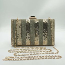 No Brand Name Diagonal cross dinner bag shiny banquet bag party bag clutch bag dinner handbag