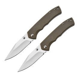 Special Offer A1962 Pocket Folding Knife 440C Satin Drop Point Blade ABS with Stainless Steel Handle Outdoor Camping Hiking Fishing EDC Folding Knives