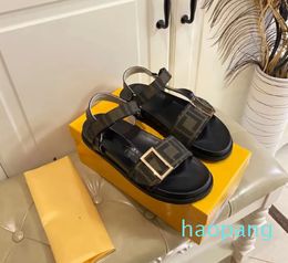 women designer sandal slides shoe thick platform sandale bottom summer flat shoes casual beach sandals genuine leather sandals brand