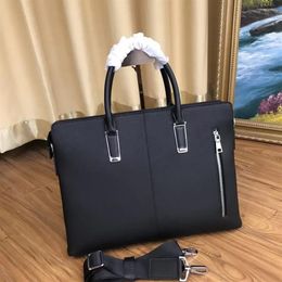Luxury Men Shoulder Briefcase Genuine Leather Designer Handbag Business Laptop Bag Messenger Bags Totes Unisex quality Men's 341c