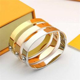 Chain Love Designer Bracelet For Men Women Bangle Stainless Steel Jewerly Couples Letter Silver Rose Gold Fashion party Luxury Cha2936