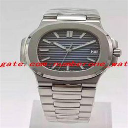 Business Factory Mens Automatic Cal 324 SC Watch Date White Dial Men Eta 5711G Platinum Full Steel Watches Waterproof Men Wat284N
