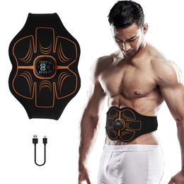 Other Massage Items Abs Trainer Belt EMS Abdominal Muscle Stimulator Electric Toning Belts USB Waist Belly Weight Loss Home Gym Fitness Massager 230908