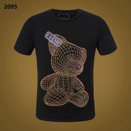 NEW STYLE Phillip Plain Men T Shirts Designer PP Skull Diamond T Shirt Short Sleeve Dollar Brown Bear Brand Tee High Quality Skulls T Shirt Tops Pq2095