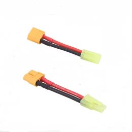 XT30 XT60 to Mini Tamiya Female Male Connector Adapter with wire 10cm/14AWG for RC Battery For Airsoft ESC cable