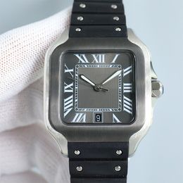 Relógio mecânico masculino automático movimento relógios designer pulseira de borracha safira à prova dwaterproof água 40mm es