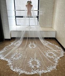 Bridal Veils Arrive Brusher Layer Unique Wedding Veil With Comb Lace Metal Accessories