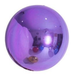 Double Layer Cheap Colorful PVC Inflatable Reflective Ball Christmas Mirror Sphere POP UP Sphere Mirror Balloon