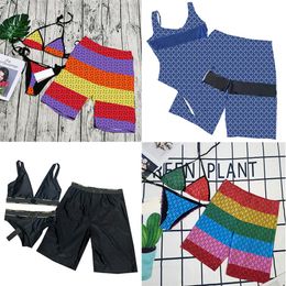 Trendy Couple Summer Swimwear Swimsuit Men Swimming Trucks Textile Sports Beach Pants Women Bathing Suits For Lovers Honeymoon212m