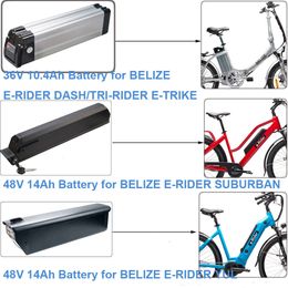 E-Bike Li-ion Battery 48V 14Ah 36V 10.4Ah Electric Bicycle Battery fit Belize E-Rider Dash Suburban YUL Tri-Rider E-Trike 500W