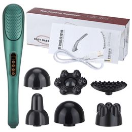 Back Massager Wireless Rechargeable Massage Hammer 15 Modes Infrared Heating Vibration Meridian Health Relieve Fatigue Stiff Shoulders 230907