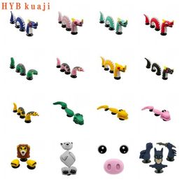 HYBkuaji 3pcs/set dragon snake super 3D cro c shoe charms wholesale pvc buckles for shoes decorations accessories basketball football