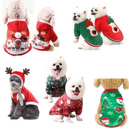 Dog Apparel Pet Christmas Clothes Winter Warm Soft Fleece Dog Sweater Pet Clothing for Dogs Puppy Cat Costume Coat Pet Supplies 230908