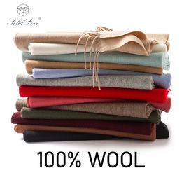 Scarves Solidlove Wool Winter Scarf Women Scarves Adult Scarves for ladies 100% Wool scarf women Fashion Cashmere Poncho Wrap 230907